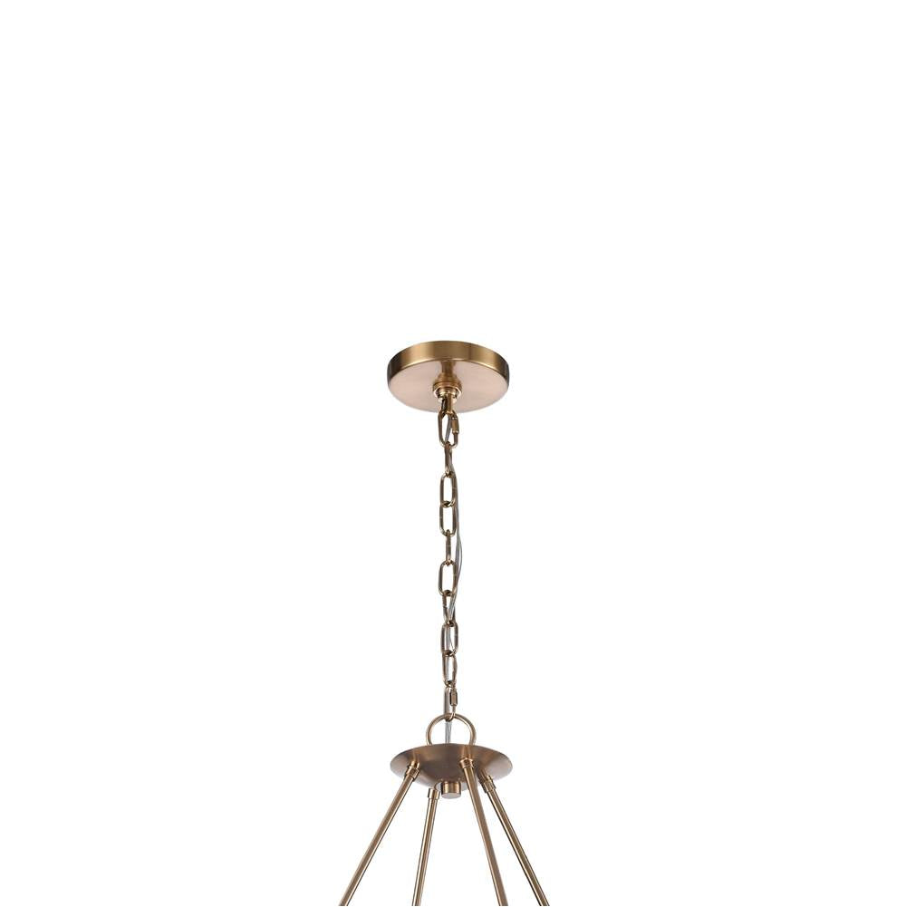 Arabela Lighting 85432-8 Lacquered Gold 38'' Cabana Chandelier In Lacquered Gold With Dried Corn Leaf Wrap Image 5