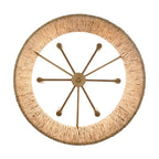 Arabela Lighting 85434-6 Lacquered Gold 26'' Cabana Pendant In Lacquered Gold With Dried Corn Leaf Wrap Image 6