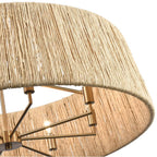 Arabela Lighting 85435-8 Lacquered Gold 34'' Cabana Pendant In Lacquered Gold With Dried Corn Leaf Wrap Image 6