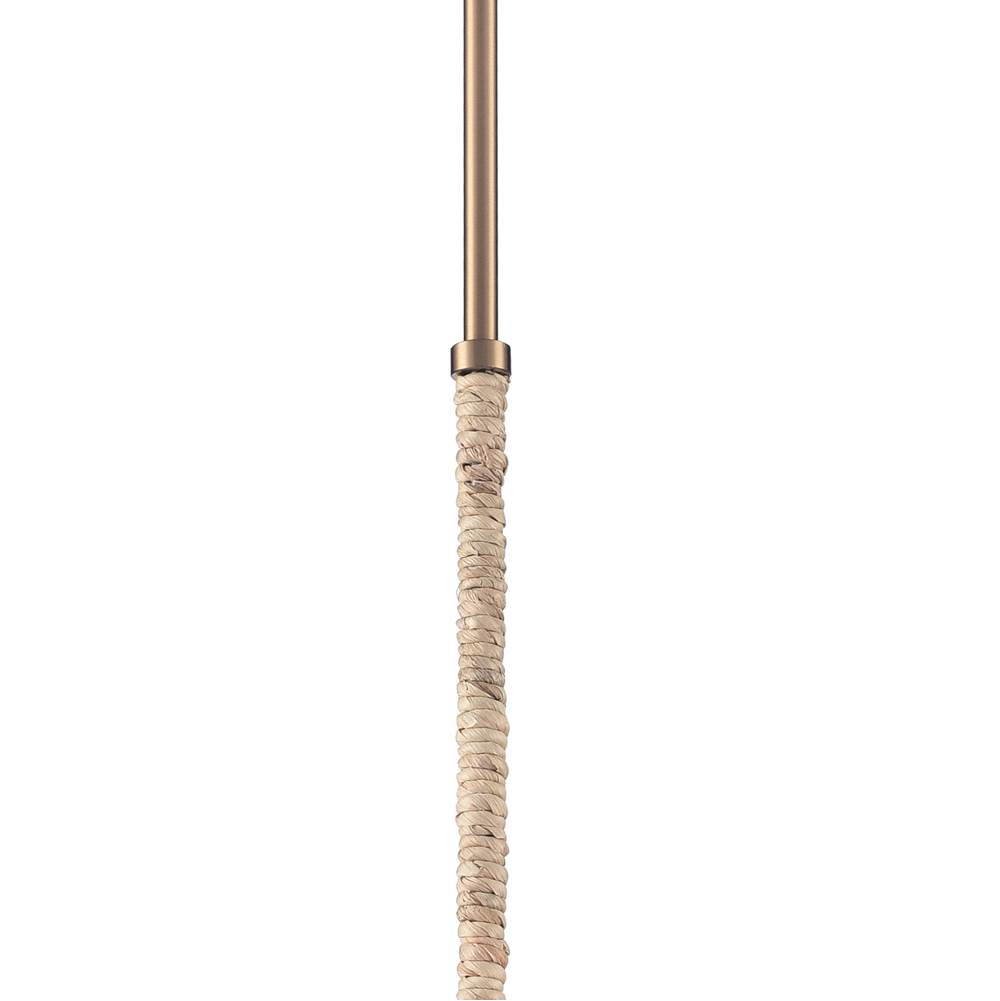 Arabela Lighting 85436-1 Lacquered Gold 9'' Cabana Pendant In Lacquered Gold With Dried Corn Leaf Wrap Image 5