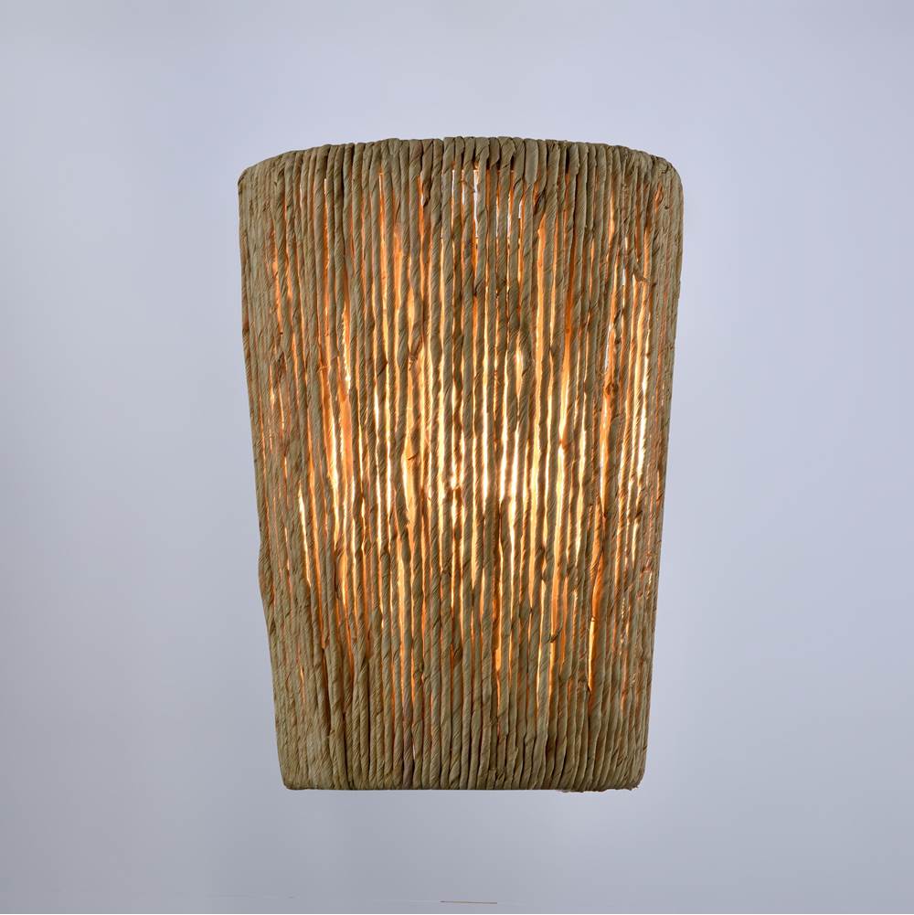 Arabela Lighting 85438-1 Lacquered Gold 11.75'' Cabana Sconce In Lacquered Gold With Dried Corn Leaf Wrap Image 4