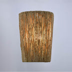 Arabela Lighting 85438-1 Lacquered Gold 11.75'' Cabana Sconce In Lacquered Gold With Dried Corn Leaf Wrap Image 4