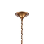 Arabela Lighting 85490-10 Antique Gold Leaf 39.5'' Fiore Pendant In Antique Gold Leaf With Textured Arctic Mist Glass Image 5