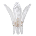 Arabela Lighting Fiore 17.5'' Fiore Sconce In Antique Gold Leaf With Textured Arctic Mist Glass