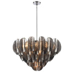 Arabela Lighting 85511-13 Polished Chrome 31.5'' Chateau Pendant In Polished Chrome With Curved Dark Gray Smoke Glass Image 1