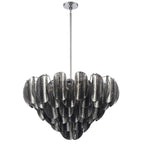 Arabela Lighting 85511-13 Polished Chrome 31.5'' Chateau Pendant In Polished Chrome With Curved Dark Gray Smoke Glass Image 9