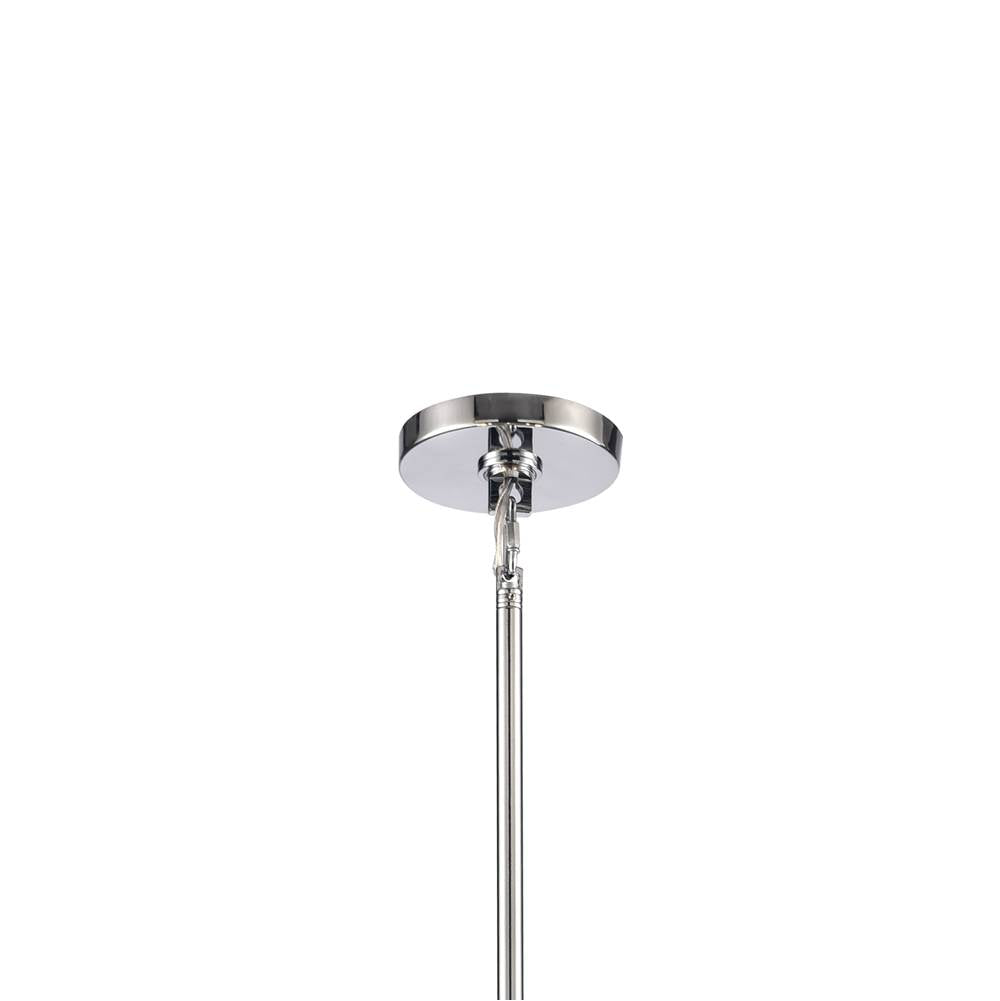 Arabela Lighting 85511-13 Polished Chrome 31.5'' Chateau Pendant In Polished Chrome With Curved Dark Gray Smoke Glass Image 4