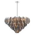 Arabela Lighting 85512-17 Polished Chrome 39.5'' Chateau Pendant In Polished Chrome With Curved Dark Gray Smoke Glass Image 1