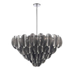 Arabela Lighting 85512-17 Polished Chrome 39.5'' Chateau Pendant In Polished Chrome With Curved Dark Gray Smoke Glass Image 7