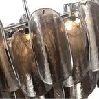 Arabela Lighting 85512-17 Polished Chrome 39.5'' Chateau Pendant In Polished Chrome With Curved Dark Gray Smoke Glass Image 6