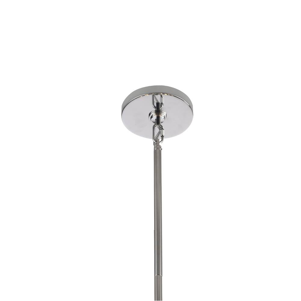 Arabela Lighting 85512-17 Polished Chrome 39.5'' Chateau Pendant In Polished Chrome With Curved Dark Gray Smoke Glass Image 5