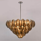 Arabela Lighting 85512-17 Polished Chrome 39.5'' Chateau Pendant In Polished Chrome With Curved Dark Gray Smoke Glass Image 4