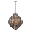 Arabela Lighting 85514-20 Polished Chrome 31.5'' Chateau Pendant In Polished Chrome With Curved Dark Gray Smoke Glass Image 1