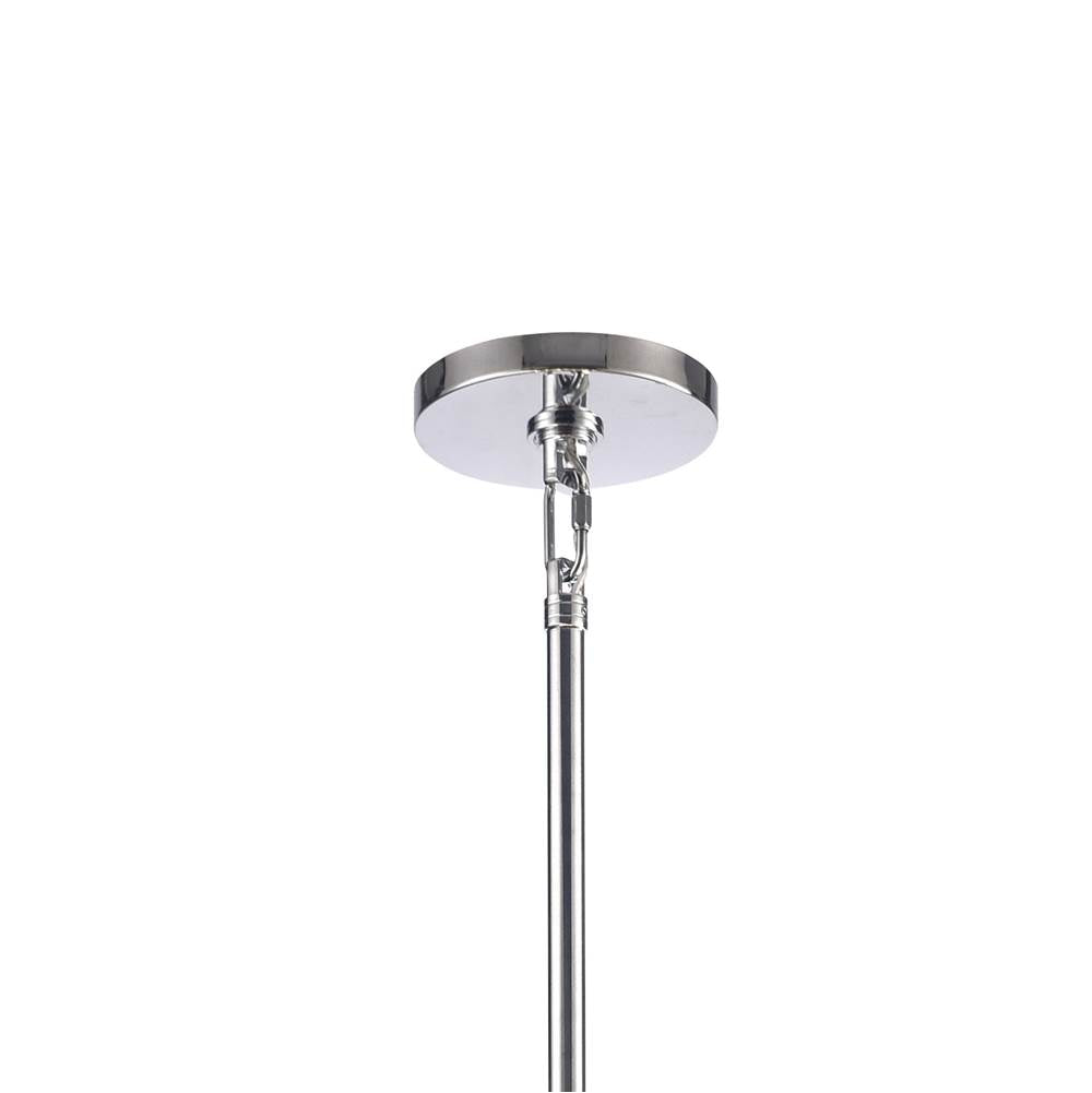 Arabela Lighting 85514-20 Polished Chrome 31.5'' Chateau Pendant In Polished Chrome With Curved Dark Gray Smoke Glass Image 5