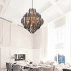 Arabela Lighting 85514-20 Polished Chrome 31.5'' Chateau Pendant In Polished Chrome With Curved Dark Gray Smoke Glass Image 3