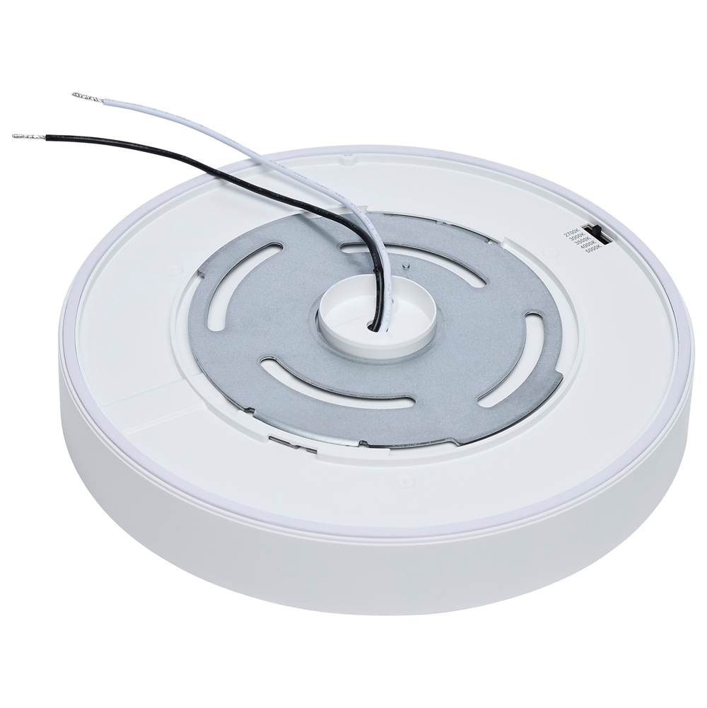 Satco  11 Watt 7 Inch Trimless Surface Mount - 27k/3k/35k/4k/5k Cct - Line Voltage Dimmable - White Finish - 120 Volt