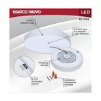 Satco 62-1004 White 11 Watt 7 Inch Trimless Surface Mount - 27k/3k/35k/4k/5k Cct - Line Voltage Dimmable - White Finish - 120 Volt Image 3