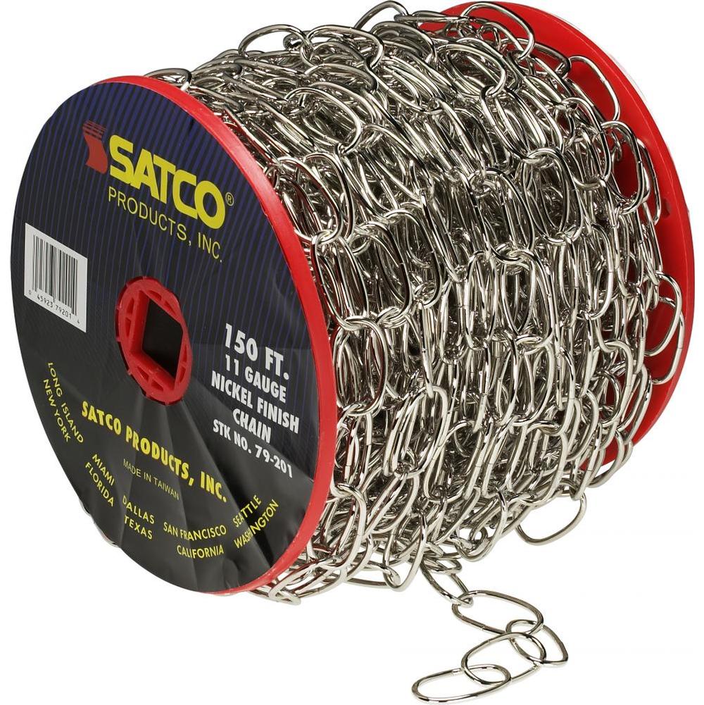 Satco 150 Ft Reel Nickell Finish 11 Ga Chai