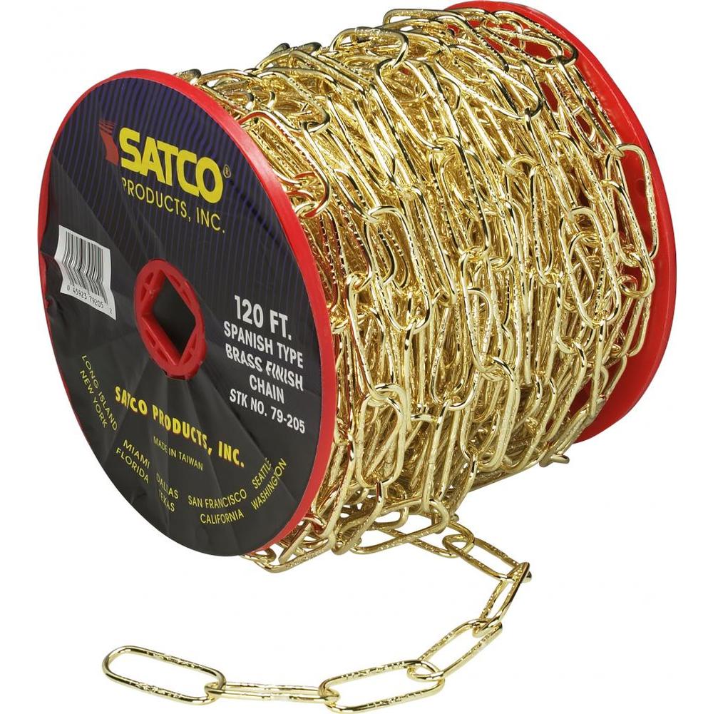 Satco 120 Ft Reel Spanish Finish Chain