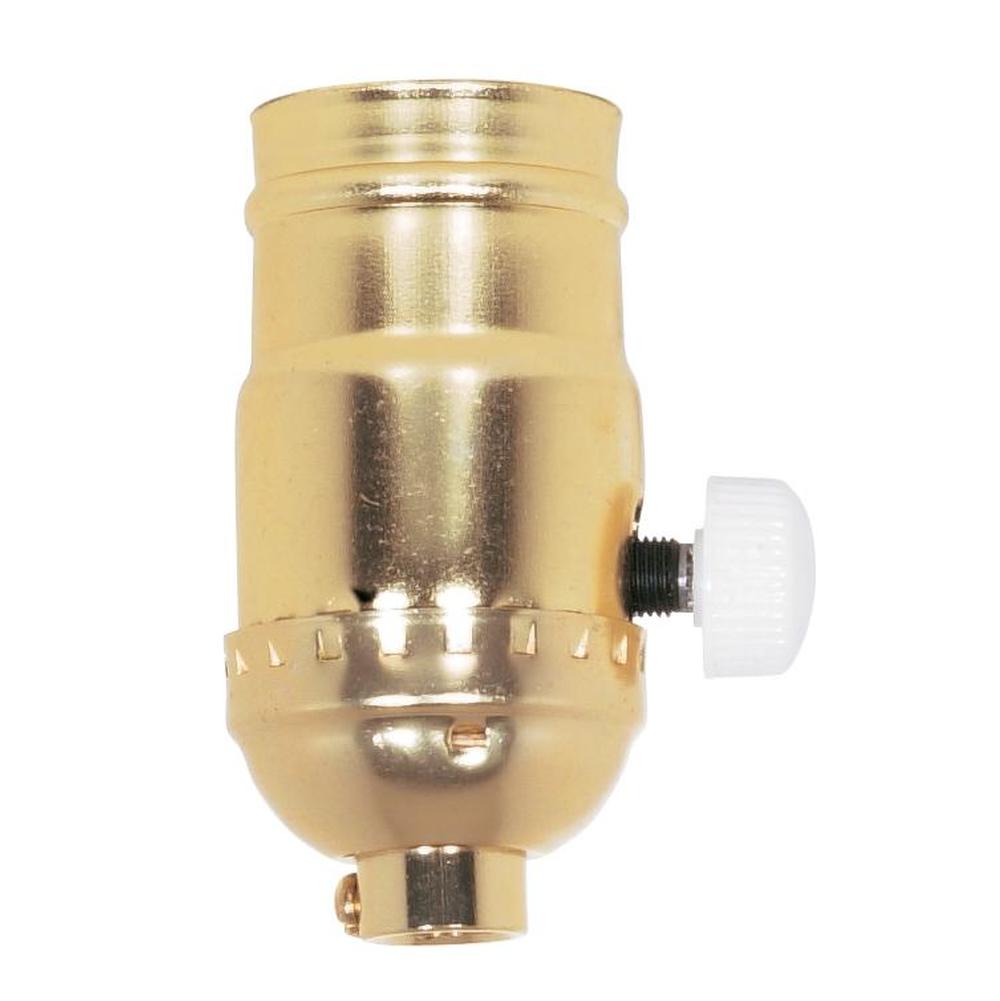 Satco Brite Gilt Finish 150 W Dimmer Socket With Iv Knob