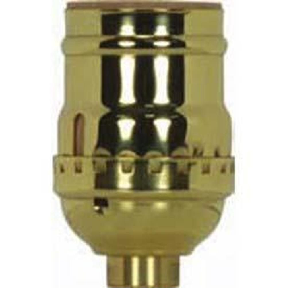 Satco Polished Nickel Finish Stamped Brass Short Keyless Socket