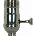 Satco Polished Nickel Finish Stamped Brass 150 W Dimmer Socket 1/8