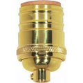 Satco Polished Cast Brass Short Keyless Socket