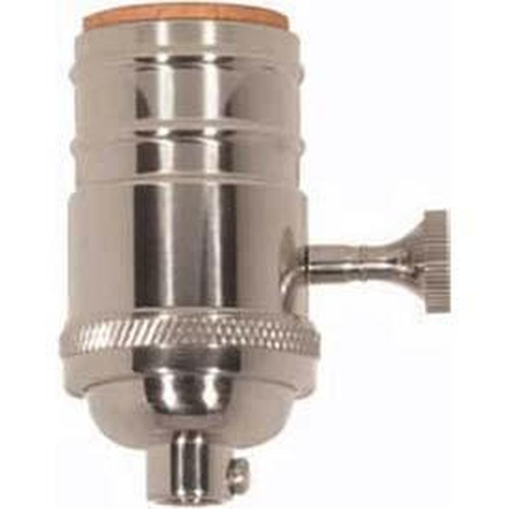 Satco Polished Cast Brass On/off Turn Knob Socket