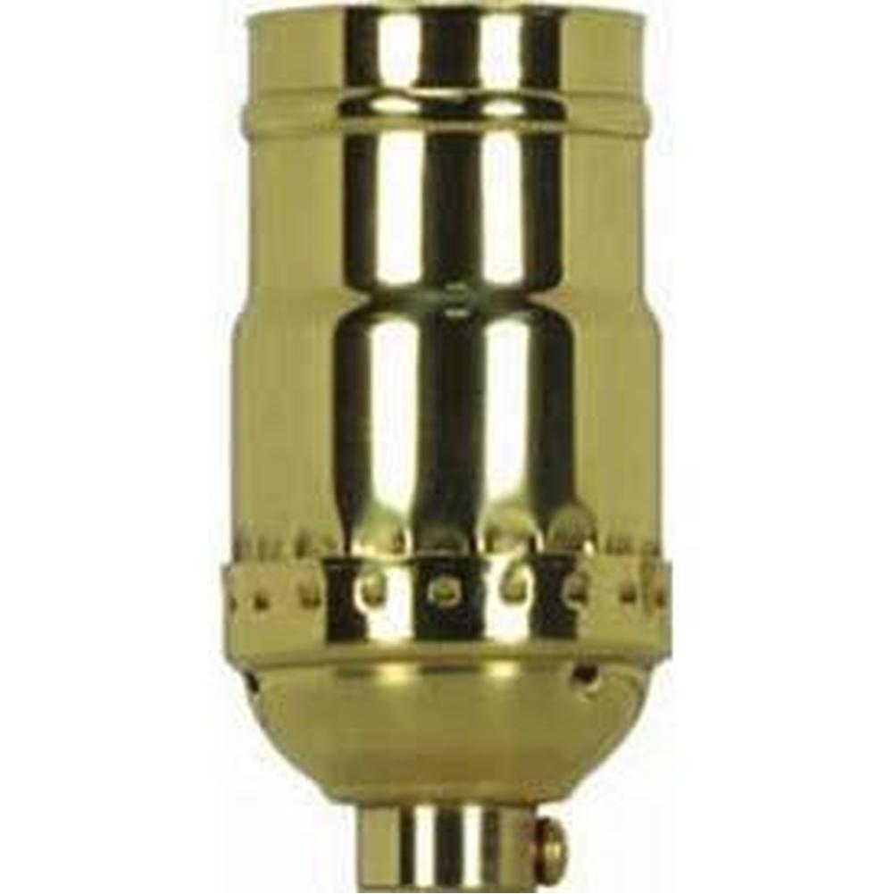 Satco Polished Nickel Solid Brass 3-way Keyless With Ss
