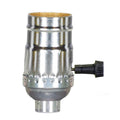 Satco Nickel 3 Term Turn Knob Socket