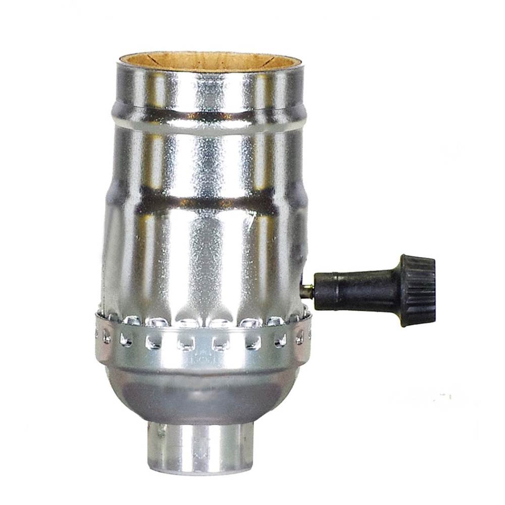 Satco Nickel 3 Term Turn Knob Socket