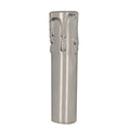 Satco 4'' Pol. Nic. Drip Metal Candle