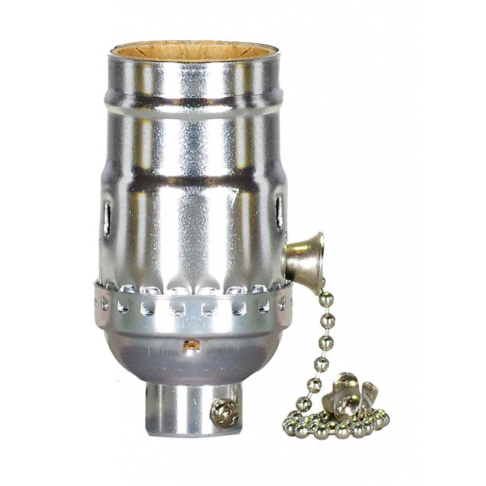 Satco Nickel Pull Chain Socket With 1/4 Ip