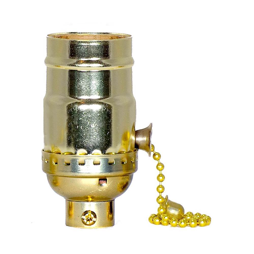 Satco Brite Gilt Pull Chain Socket With 1/4 Ip