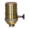 Satco Reg Antique Brass 3 Way Cast Brass Socket