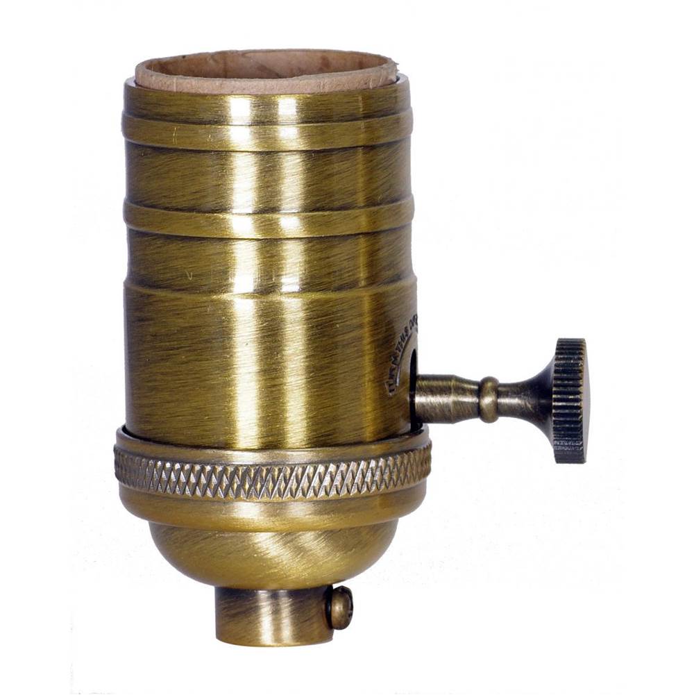 Satco Reg Antique Brass 3 Way Cast Brass Socket