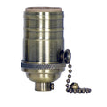 Satco Reg Antique Brass Pull Chain Cast Brass