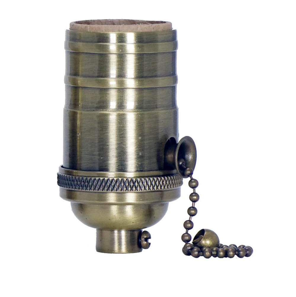 Satco Reg Antique Brass Pull Chain Cast Brass