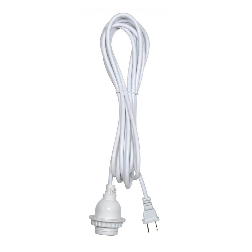 Satco White Phenolic Keyless Socket With Uno