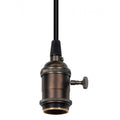 Satco Dark Antique Brass 4 Pc Solid Brass On/off Turn Knob Socket