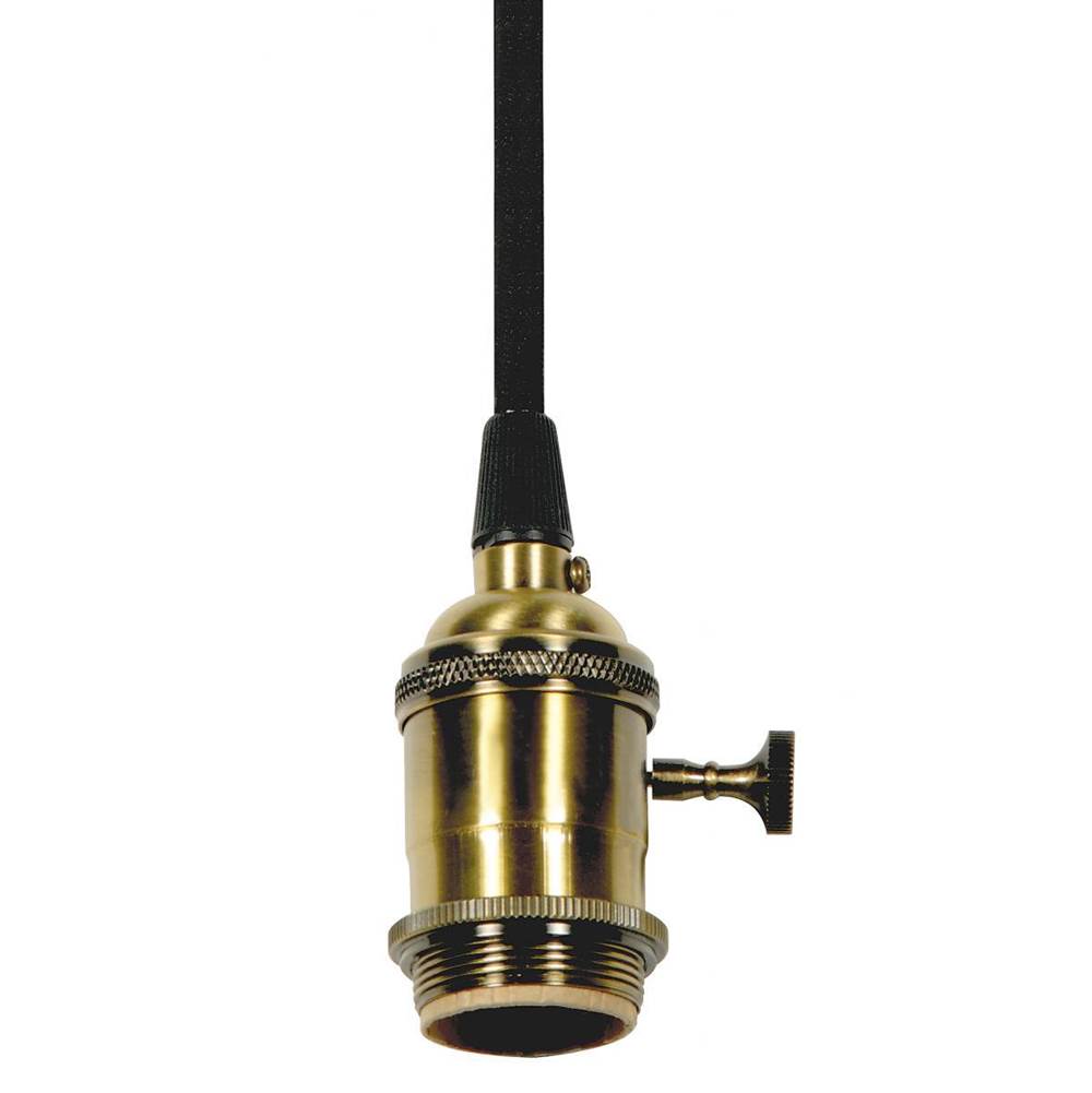 Satco Reg Antique Brass 4 Pc Solid Brass On-off Turn Knob