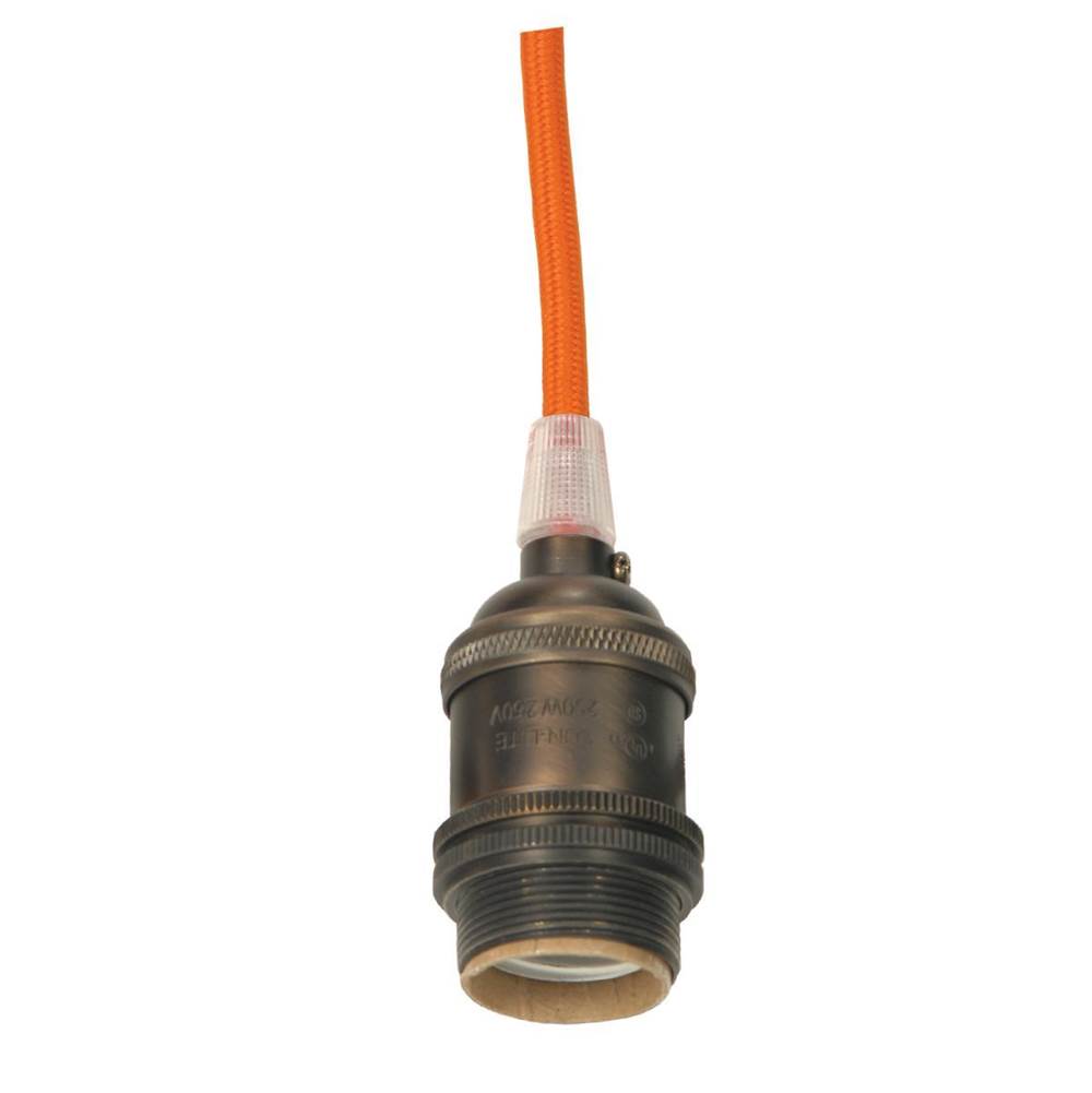 Satco Keyless Dark Ant Cast Socket With