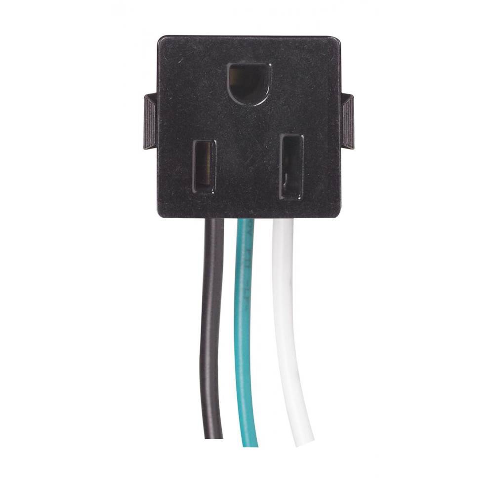 Satco 3 Wire Black Snapin Recept