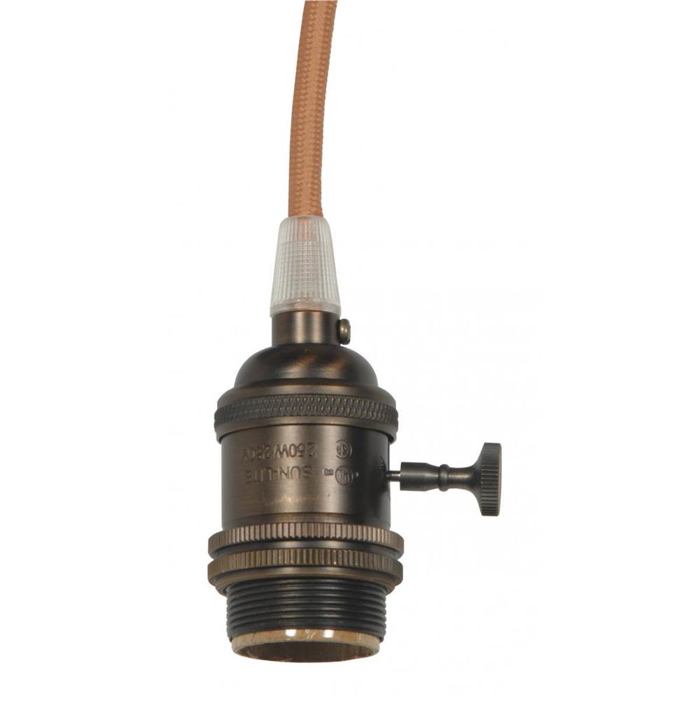 Satco Dark Ant 4 Pc Solid Brass On/off Turn Knob