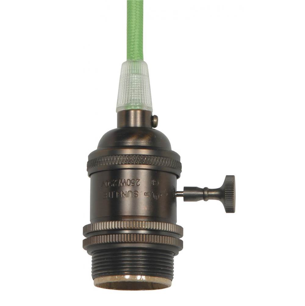 Satco Dark Ant 4 Pc Solid Brass On/off Turn Knob