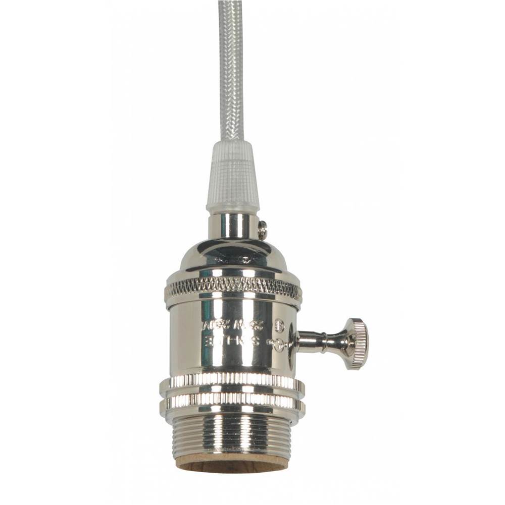 Satco Nickel 4 Pc Solid Brass On/off T/k Socket