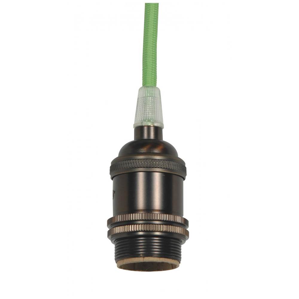 Satco Dark Antique 4 Pc Solid Brass Keyless Socket