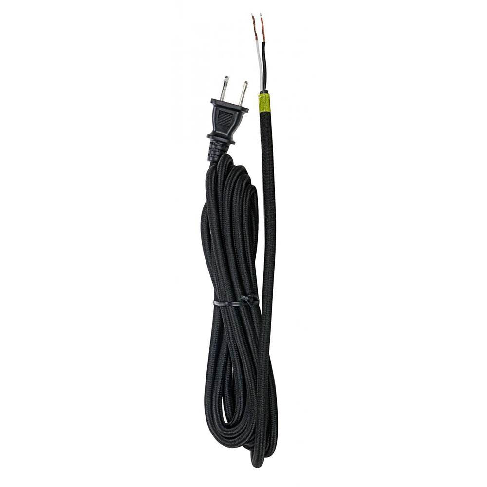 Satco 12 Ft 18/2 Svt Black Rayon