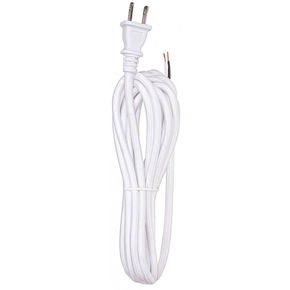 Satco 12 Ft 18/2 Svt White Rayon