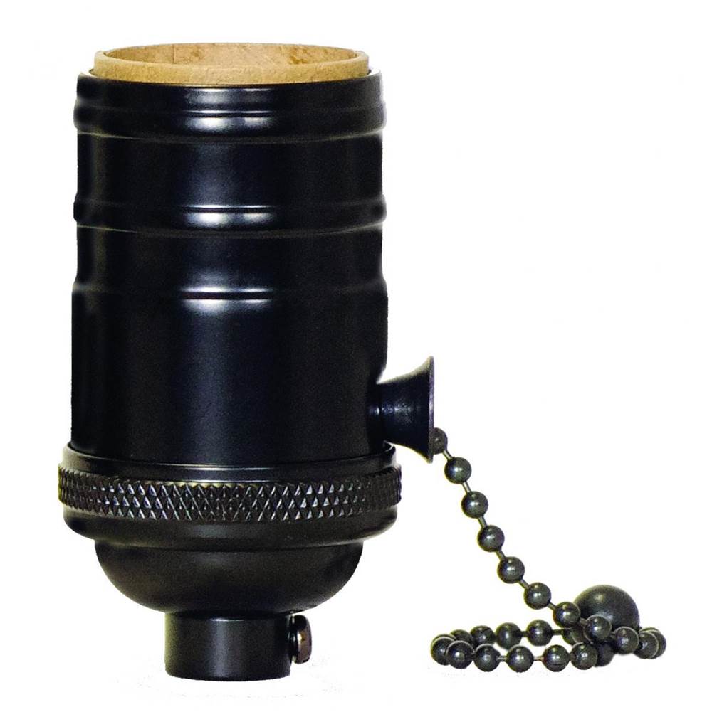 Satco 4 Pc Black On-off Pull Chain
